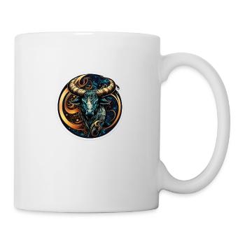 taureau huilé - Mug blanc - blanc - Droite