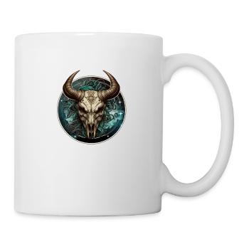 Skelett Stier - Tasse - Weiß - Rechts