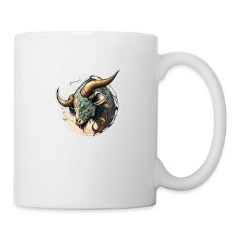 Stier Büffel - Tasse - Weiß - Rechts