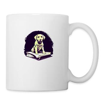 Hunde Bücher Labrador Buch Hund Lesen Hundehalter - Tasse - Weiß - Rechts