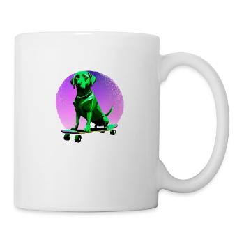 Labrador Hunde Skaten Hundebesitzer Skateboard - Tasse - Weiß - Rechts