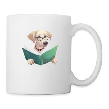 Hunde Bücher Labrador Buch Hund Lesen Hundehalter - Tasse - Weiß - Rechts
