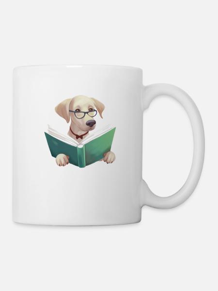 Hunde Bücher Labrador Buch Hund Lesen Hundehalter - Tasse - Weiß
