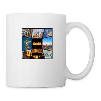 Berlin Skyline Germany City Collage Vintage - Mug - white - Right