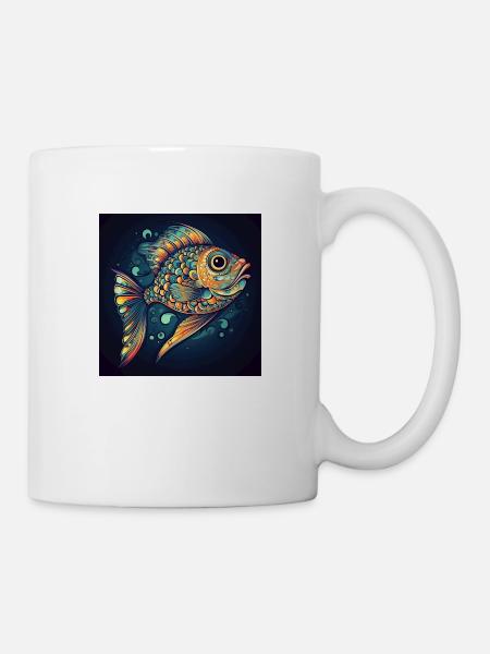 Beautiful colorful fish swimming in the sea - Mug - white