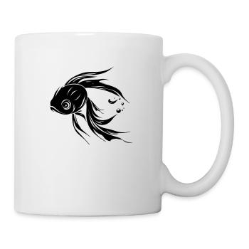 Sweet fish swimming in the sea - illustration - Mug - white - Right