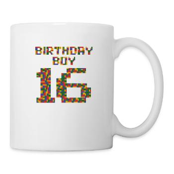 Mignon 16th Birthday Gift 16 ans bâtiment en bloc - Mug blanc - blanc - Droite