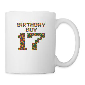 Mignon 17th Birthday Gift 17 ans Bâtiment en bloc - Mug blanc - blanc - Droite