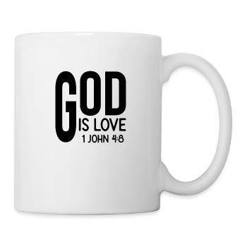 God is Love 1 John 4:8 - Tasse - Weiß - Rechts