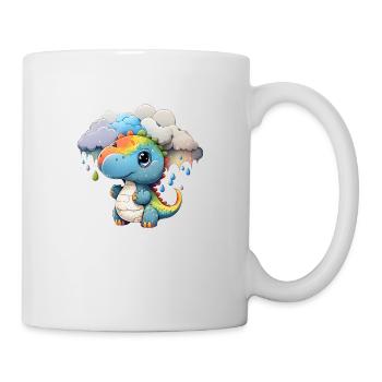Dinosaur Child Rainbow Gift - Mug - white - Right