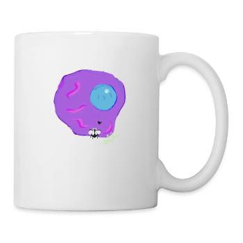 Gebratenes blau-lila Ei von Mari v.dosmoscas - Tasse - Weiß - Rechts