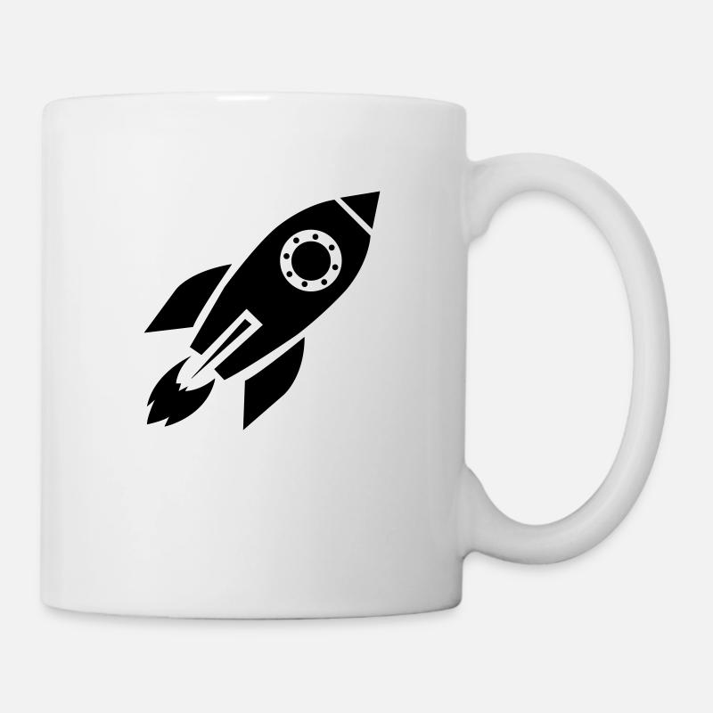 rakete - Tasse - Weiß