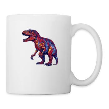 Dinosaurs with bright and bright colors - Mug - white - Right