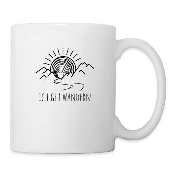 Ich geh wandern - Wanderung im Sonnenuntergang - Tasse - Weiß - Rechts