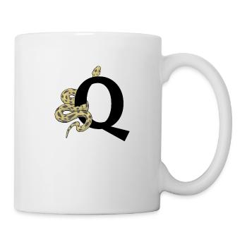 Buchstabe q Schlange - Tasse - Weiß - Rechts