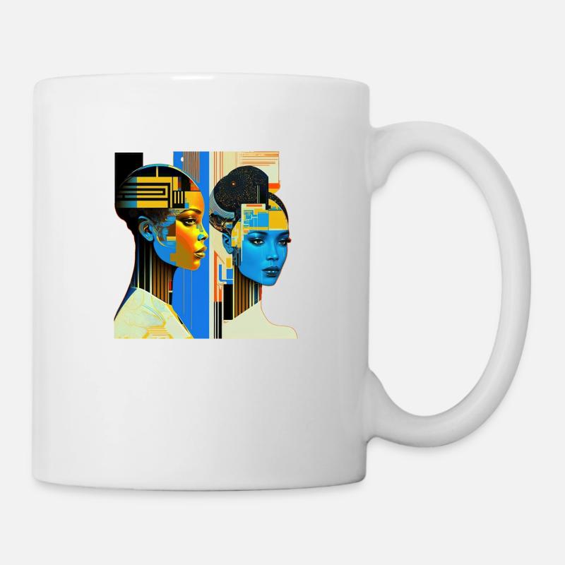 Klimt's Futuristic Vision - Mug - white