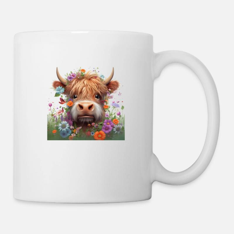 Vache des Highlands - Mug blanc - blanc