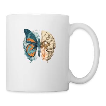Butterfly brain Ur-Tshirt - Tasse - Weiß - Rechts