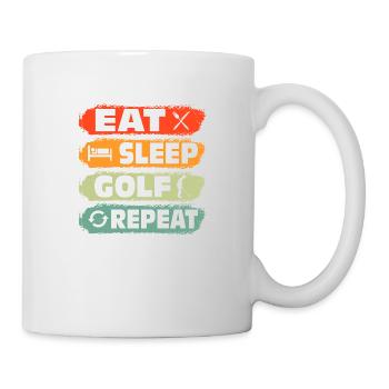 Eat Sleep Golf Repeat Par Tee Golfing - Mug - white - Right