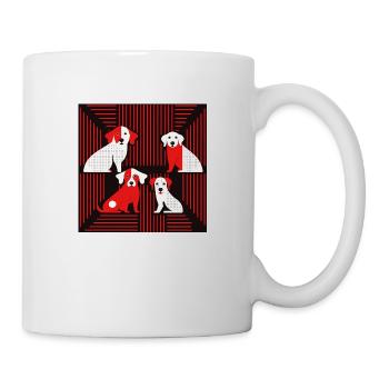 Abstract Dogs - Mug - white - Right