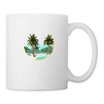 Sommer Sonne Palmen Geschenk Palme Urlaub Baum - Tasse - Weiß - Rechts