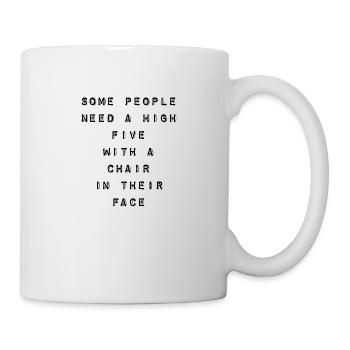 T-Shirt "high five" - Tasse - Weiß - Rechts