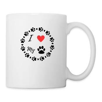 I love my dog - Mug - white - Right