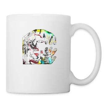 Illusion d’optique art psychédélique rétro formes sexe - Mug blanc - blanc - Droite