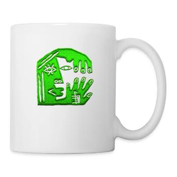 Illusion d’optique art psychédélique rétro formes sexe - Mug blanc - blanc - Droite