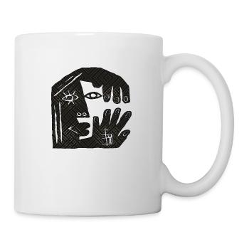 Illusion d’optique art psychédélique rétro formes sexe - Mug blanc - blanc - Droite