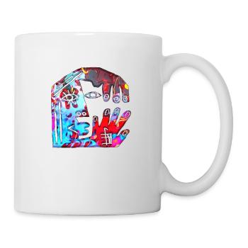 Illusion d’optique art psychédélique rétro formes sexe - Mug blanc - blanc - Droite