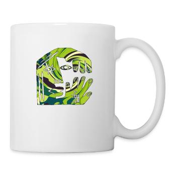 Illusion d’optique art psychédélique rétro formes sexe - Mug blanc - blanc - Droite