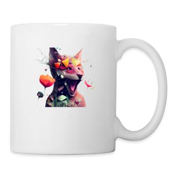 Frühling Fuchs und Blumen - Tasse - Weiß - Rechts