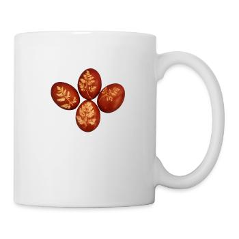 Couleurs naturelles avec pelures d’oignon - Mug blanc - blanc - Droite