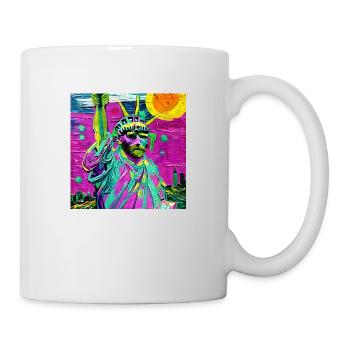 Van Gogh Freiheitsstatue - Tasse - Weiß - Rechts
