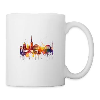 Hamburg ,skyline, stadt - Tasse - Weiß - Rechts
