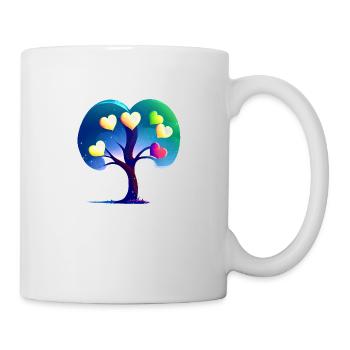 Valentinstag Muttertag Hochzeit Liebe Verlobung - Tasse - Weiß - Rechts
