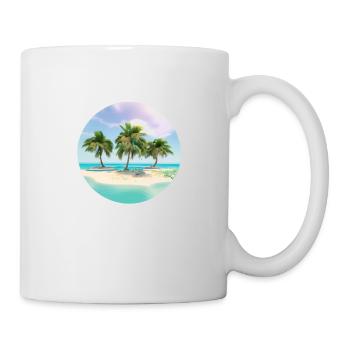 Sommerurlaub Strand Sonne Palmen Insel Palme - Tasse - Weiß - Rechts
