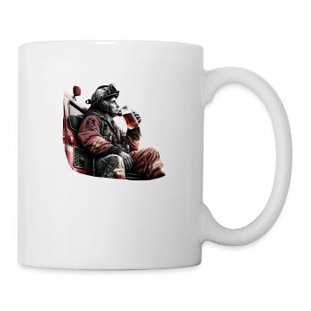 Firefighter enjoys his beer - Mug - white - Right