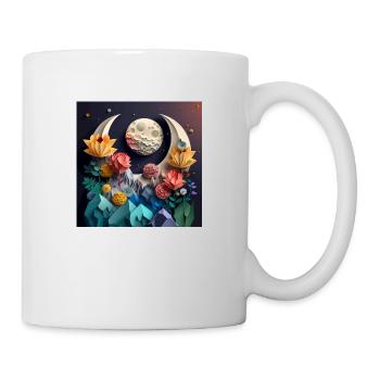 Flowers from the moon to earth, gift, birthday - Mug - white - Right