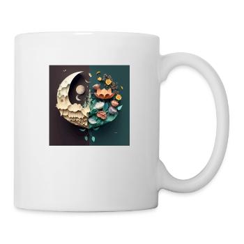Flowers from the moon to earth, gift, birthday - Mug - white - Right