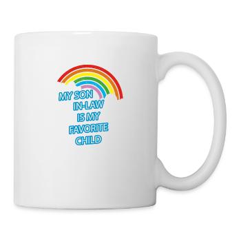 Mein Schwiegersohn ist mein Lieblingskind lustige Familie - Tasse - Weiß - Rechts