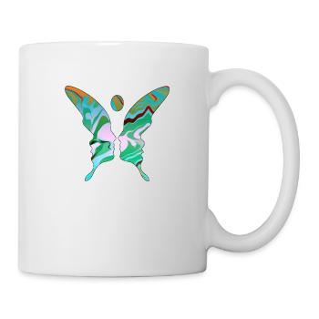 Illusion d’optique art psychédélique rétro formes sexe - Mug blanc - blanc - Droite