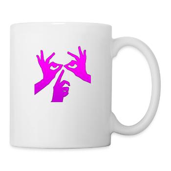 Illusion d’optique art psychédélique rétro formes sexe - Mug blanc - blanc - Droite