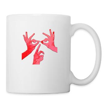 Illusion d’optique art psychédélique rétro formes sexe - Mug blanc - blanc - Droite