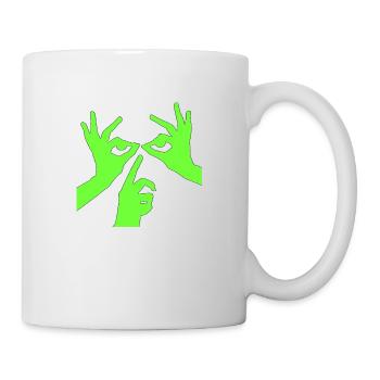 Illusion d’optique art psychédélique rétro formes sexe - Mug blanc - blanc - Droite