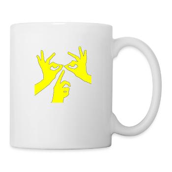 Illusion d’optique art psychédélique rétro formes sexe - Mug blanc - blanc - Droite