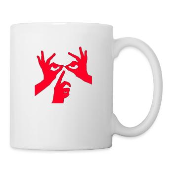 Illusion d’optique art psychédélique rétro formes sexe - Mug blanc - blanc - Droite