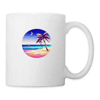 Sommerurlaub Strand Insel Palme Sonne Palmen - Tasse - Weiß - Rechts