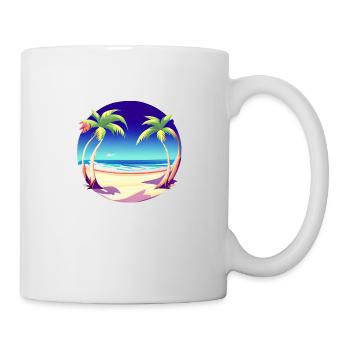 Summer Vacation Island Palm Sun Palm Beach - Mug - white - Right